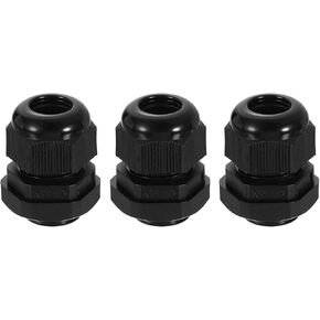 uxcell 3Pcs NPT 1-1/2" Nylon Cable Glands, Waterproof Cord Grip Connector, Adjustable 32-38mm Wire Grommet Protectors with Gaskets and Locknut for Junction Box, Black in Kuwait