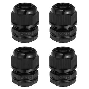 meccanixity 4 pcs m25 cable gland ، 5-6mm 2 wire roles مفصل نايلون مقاوم للماء لتثبيت الكابلات ، الأسلاك ، إصلاح ، استبدال الغدة ، الأجهزة الكهربائية ، الأسود in Kuwait