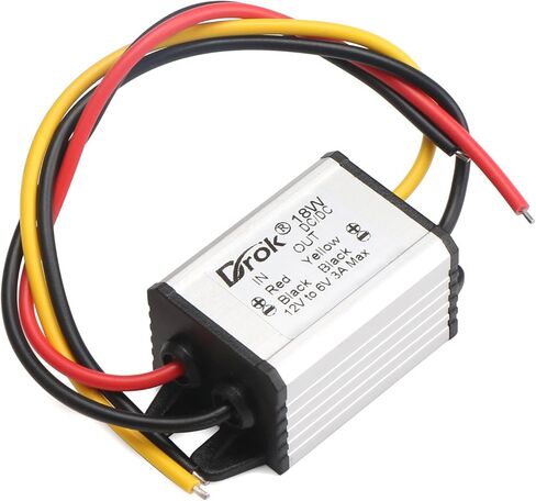 DROK 12v to 3.7v Buck Converter, DC 8-35V to 3.7V 3A 11W Voltage Regulator Board Power Supply Module, 5V 6V 9V 12V 24V Waterproof Car Volt Step Down Buck Converter in Saudi Arabia