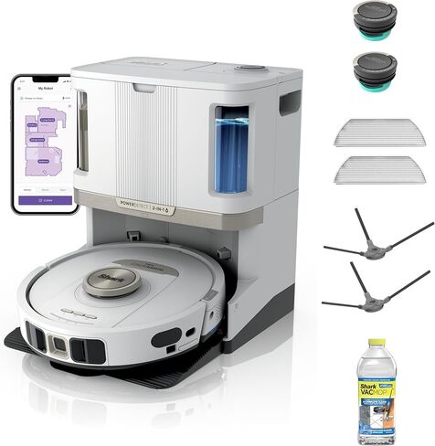 Shark Robot Vacuum & MOP ، PowerDetect Nevertouch Pro ، الفارغة الذاتية ، والتعويض عن الذات مع سعة حطام وسدة ذاتية ، و 60 يومًا ، وخزان إعادة ملء لمدة 30 يومًا ، و 5 تقنيات PowerDetect ، و AV2800 (متجدد) (متجدد) in Saudi Arabia