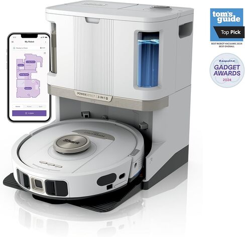 Shark Robot Vacuum & MOP ، PowerDetect Nevertouch Pro ، الفارغة الذاتية ، والتعويض عن الذات مع سعة حطام وسدة ذاتية ، و 60 يومًا ، وخزان إعادة ملء لمدة 30 يومًا ، و 5 تقنيات PowerDetect ، و AV2800 (متجدد) (متجدد) in Saudi Arabia