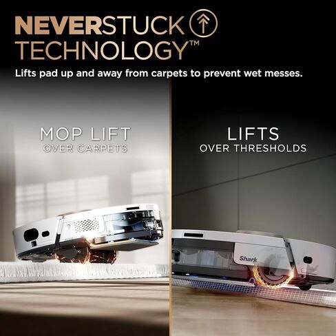 Shark Robot Vacuum & MOP ، PowerDetect Nevertouch Pro ، الفارغة الذاتية ، والتعويض عن الذات مع سعة حطام وسدة ذاتية ، و 60 يومًا ، وخزان إعادة ملء لمدة 30 يومًا ، و 5 تقنيات PowerDetect ، و AV2800 (متجدد) (متجدد) in Saudi Arabia