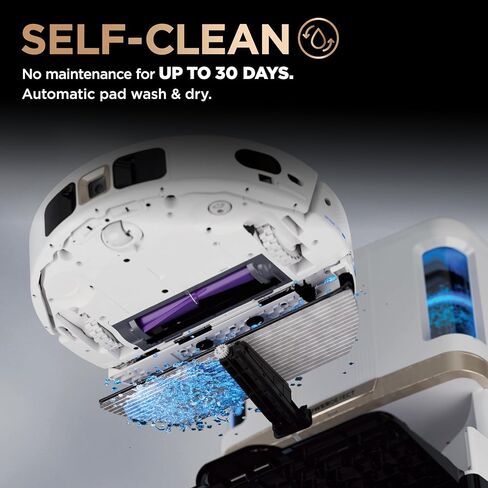 Shark Robot Vacuum & MOP ، PowerDetect Nevertouch Pro ، الفارغة الذاتية ، والتعويض عن الذات مع سعة حطام وسدة ذاتية ، و 60 يومًا ، وخزان إعادة ملء لمدة 30 يومًا ، و 5 تقنيات PowerDetect ، و AV2800 (متجدد) (متجدد) in Saudi Arabia