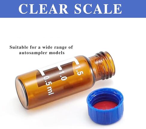 قوارير 2ml Autosampler ، 9-425 قوارير HPLC مع غطاء المسمار ، PTFE البيضاء و SINGEN in Kuwait