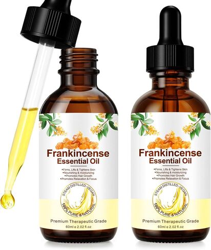 Frankincense Essential Oil, Pure & Natural Premium Frankincense Oil for Face, Hair Care, Body, Home Diffusers, Aromatherapy, Massage and Humidifiers, 2.02 Fl.Oz/60 ML in Kuwait