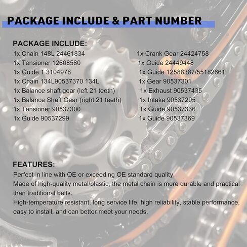 طقم سلسلة التوقيت مع مضخة المياه يناسب محرك Ford-Edge Flege Taurus Explorer 3.5L / 3.7L ، لمحرك Lincoln MKS MKX MKX 3.7L استبدال OE BL3Z-6268-A ، AT4Z-6268-A ، AT4Z-6306-A ، BL3Z6268A ، AT4Z6268A ، in Kuwait