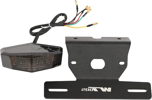 Tail Tidy Kit for TW200 TW 200 1989-2024 Fender Eliminator Kit Equipped License Plate Holder Integrated LED Tail Light, Brake & Turn Signal Blinker (Red) in Saudi Arabia