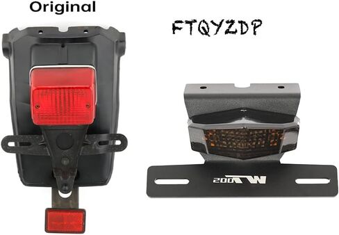 Tail Tidy Kit for TW200 TW 200 1989-2024 Fender Eliminator Kit Equipped License Plate Holder Integrated LED Tail Light, Brake & Turn Signal Blinker (Red) in Saudi Arabia