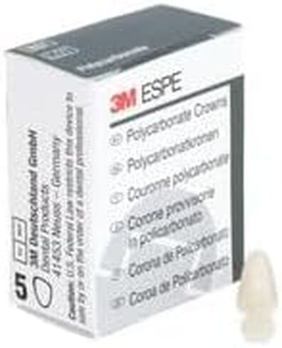 3M ESPE 3M-P62 Polycarbonate Crown, Long Lower Anterior (Pack of 5) in Saudi Arabia