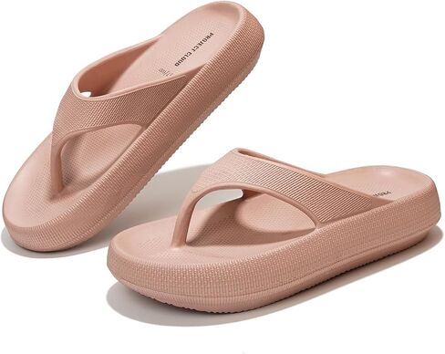 Project Cloud House Slippers Womens Sandals - Non-Slip and Lightweight Recovery Slippers for Women Beach Essentials Water Slides for Women (Pillow Strap, White, 10) in Saudi Arabia