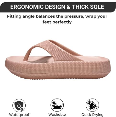 Project Cloud House Slippers Womens Sandals - Non-Slip and Lightweight Recovery Slippers for Women Beach Essentials Water Slides for Women (Pillow Strap, White, 10) in Saudi Arabia