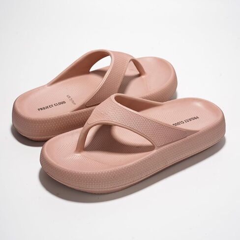 Project Cloud House Slippers Womens Sandals - Non-Slip and Lightweight Recovery Slippers for Women Beach Essentials Water Slides for Women (Pillow Strap, White, 10) in Saudi Arabia