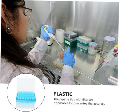 Cabilock 100pcs Plastic Pipette Tips Suction Head Standard Pipette for Experiment in Saudi Arabia