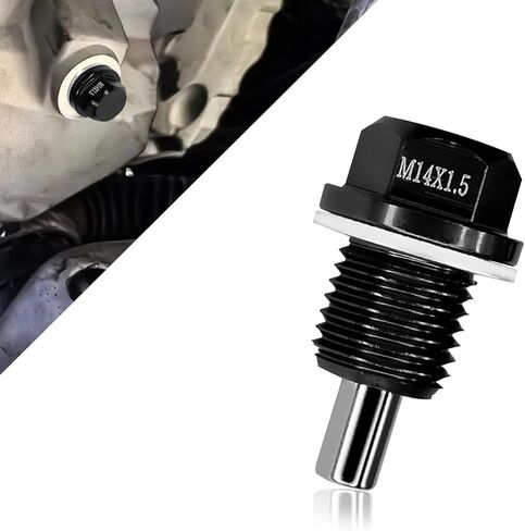 M14 × 1.5 قابس تصريف الزيت المغناطيسي ، قابس زيت ناقل الحركة ، مسمار صمام الصرف مع حشية غسالة سحق ، مجموعة إصلاح المكورات المصافرة بزيت الألومنيوم متوافقة مع GM Accord CRV in Kuwait