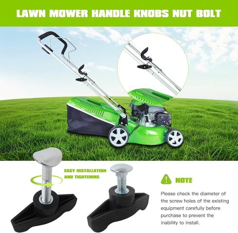 Universal T Shape Handle Knob and Screw Bolt Kit for Lawn Mowers Snow Blowers, 7.66mm/7.8mm Bolt Diameter for Mowers by YTXXDEUS in Saudi Arabia
