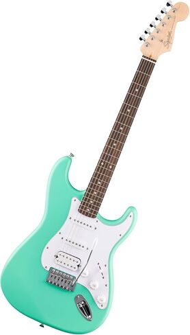 Fender Squier لاول مرة سلسلة Stratocaster HT HSS الكهربائية ، الغيتار المبتدئين ، ضمان لمدة عامين ، يشمل دروس مجانية ، أسود مع ساتان يوريتان إنهاء in Kuwait