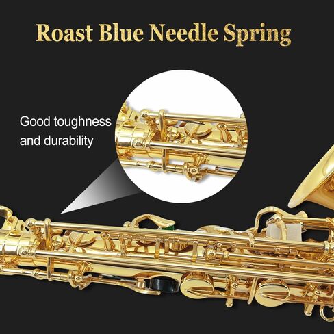 Yinfente Eb Alto Saxophone For Beginners Adult,Saxophone Student,E Flat Alto Sax Full Kit With Reeds,Pads Cushions,Hard Carrying Case,Cleaning Cloth & Rod,Mouthpiece,Gloves,Neck Strap Gold in Saudi Arabia