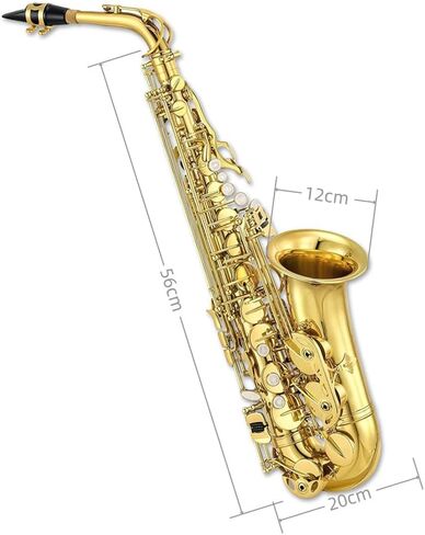 Yinfente Eb Alto Saxophone For Beginners Adult,Saxophone Student,E Flat Alto Sax Full Kit With Reeds,Pads Cushions,Hard Carrying Case,Cleaning Cloth & Rod,Mouthpiece,Gloves,Neck Strap Gold in Saudi Arabia