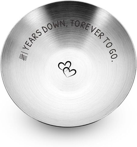 11 Year Anniversay Steel Gifts for Him Happy Wedding Anniversary Steel Gifts for 11th Anniversary Valentines Day Gifts for Him Her Gifts for Boyfriend Girlfriend Husband Gifts from Wife Jewelry Tray in Saudi Arabia