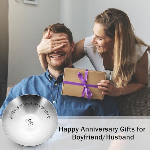 11 Year Anniversay Steel Gifts for Him Happy Wedding Anniversary Steel Gifts for 11th Anniversary Valentines Day Gifts for Him Her Gifts for Boyfriend Girlfriend Husband Gifts from Wife Jewelry Tray in Saudi Arabia