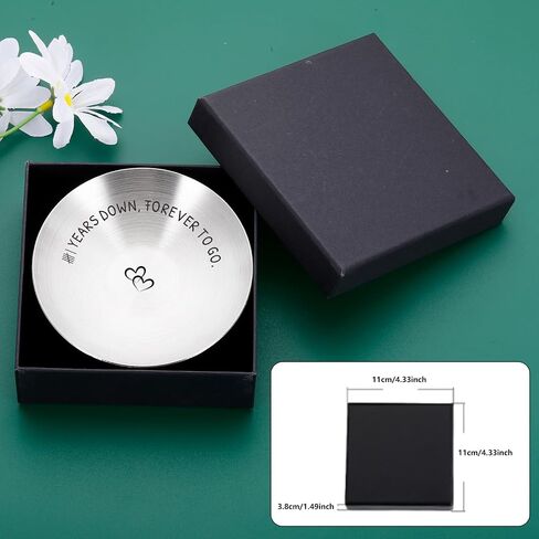 11 Year Anniversay Steel Gifts for Him Happy Wedding Anniversary Steel Gifts for 11th Anniversary Valentines Day Gifts for Him Her Gifts for Boyfriend Girlfriend Husband Gifts from Wife Jewelry Tray in Saudi Arabia