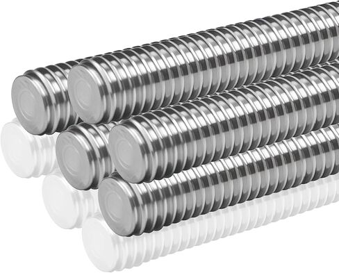 5 PCS M6-1.0 قضبان ملولبة بالكامل 304 خيوط الفولاذ المقاوم للصدأ in Kuwait