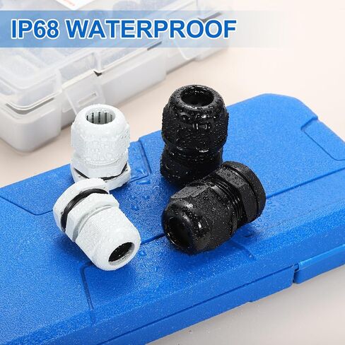 meccanixity 4 pcs m25 cable gland ، 5-6mm 2 wire roles مفصل نايلون مقاوم للماء لتثبيت الكابلات ، الأسلاك ، إصلاح ، استبدال الغدة ، الأجهزة الكهربائية ، الأسود in Kuwait