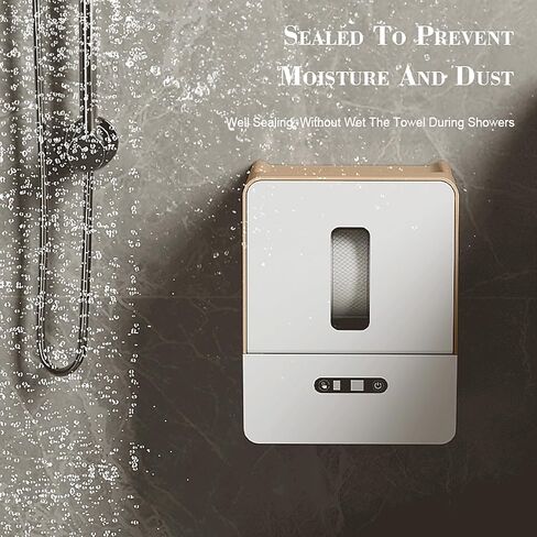 Automatic Paper Towel Dispenser Touchless for Kitchen Bathroom Wall Under Counter Mount Auto Cabinet Smart Touch Commercial Holder Electric Motion Sensor Hand Towel for Toilet (Brown Charge) in Saudi Arabia