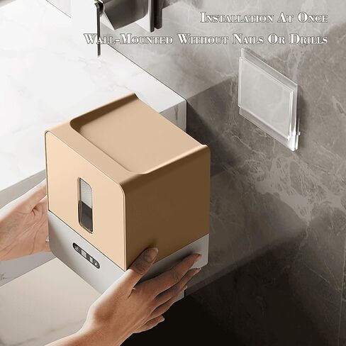 Automatic Paper Towel Dispenser Touchless for Kitchen Bathroom Wall Under Counter Mount Auto Cabinet Smart Touch Commercial Holder Electric Motion Sensor Hand Towel for Toilet (Brown Charge) in Saudi Arabia