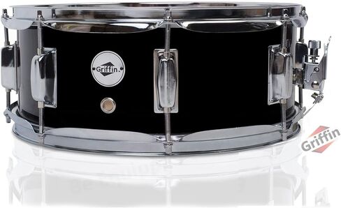 Griffin Snare Drum-14 "X 5.5" (Poplarpro Edition) قذيفة خشبية مع الانتهاء من PVC أسود ، رأس مغلفة ، شرف ، طبل ونظام ضبط 8-lug in Saudi Arabia