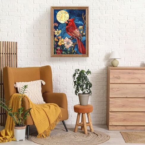 HEIBAGO Aurora Diamond Painting Kits for Adults - Forest Diamond Art Kits for Adults Beginner, DIY Starry Night Full Round Gem Crystal Art Paint by Diamond, Home Wall Decor 12 x 16 in in Kuwait