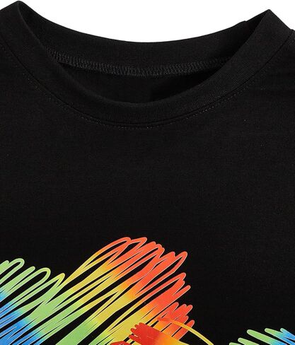 Verdusa Women's Y2K Tees Funny Shirts Letter Print Crop Tops 90s T-Shirt Vintage Outfit in Kuwait