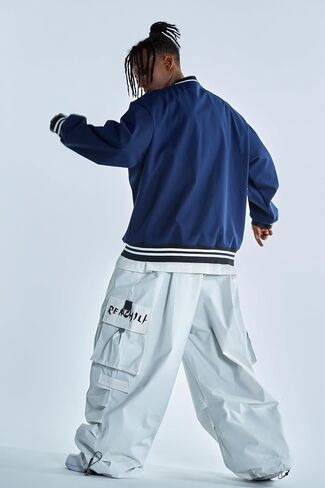 Winter SKi Pants Black White Baggy Hip-hop Men and Women Loose Single Board Double Board Wear-resistant Snow Pants in Saudi Arabia