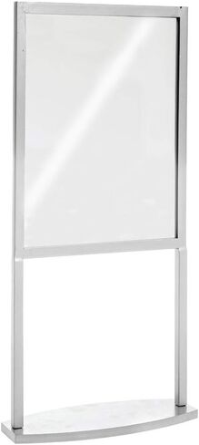Hubert Silver Metal Countertop Sign Frame - 9 "L x 4" W x 18 3/4 "H in Kuwait