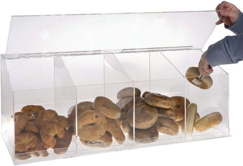 HUBERT Self Service Bakery Display with 4 Bins Bagel Bins Bulk Food Bins 31 3/4" L x 12 1/2" W x 12" H in Kuwait
