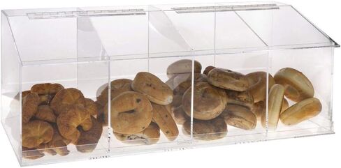 HUBERT Self Service Bakery Display with 4 Bins Bagel Bins Bulk Food Bins 31 3/4" L x 12 1/2" W x 12" H in Kuwait