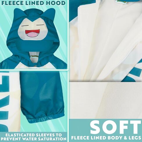 Get Trend Rain Suit Boys Hooded Fleece Lined Waterproof Kids Rain Coat Outdoor Fishing Hiking Overalls Gifts for Boys in Saudi Arabia