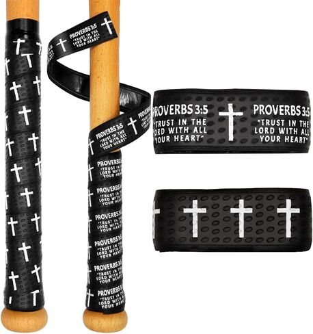 أشرطة قبضة الخفافيش البيسبول ، شريط قبضة الخفافيش الإيمان ، و 1.5 ملم قبل ذلك وشريط معصم البيسبول الكامل ، وتصميم الكتاب المقدس أشرطة قبضة البيسبول الدينية غير المنقولة للرياضة in Kuwait