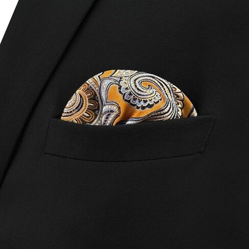 SHLAX&WING Paisley Multicolored Silk Pocket Square Mens Handkerchief Fashion New in Kuwait