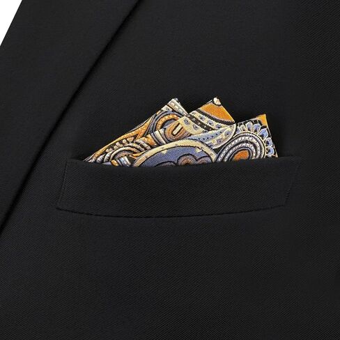 SHLAX&WING Paisley Multicolored Silk Pocket Square Mens Handkerchief Fashion New in Kuwait
