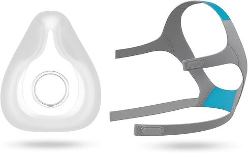 Replacement Cushion and Headgear for ResMed AirFit F20 – Soft Silicone Seal, Adjustable Headgear Straps – Compatible with ResMed F20 Full Face CPAP Mask (Medium or Large) (Medium) in Saudi Arabia