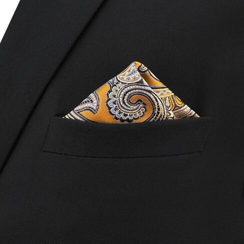 SHLAX&WING Paisley Multicolored Silk Pocket Square Mens Handkerchief Fashion New in Kuwait