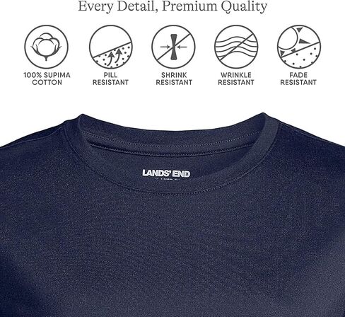 Lands' End Women's Relaxed American-Grown Supima Cotton Crew Neck T-Shirt in Saudi Arabia