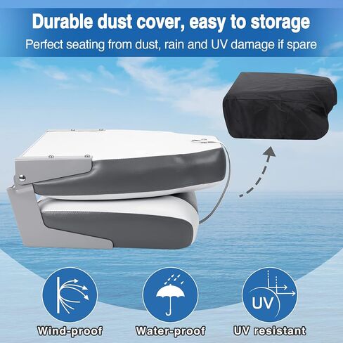 مقعد القارب مع القوارب مع حقيبتين تخزين عالي الظهر قارب قارب قارب قارب طي أسفل مقعد (عبوتين) ، أسود وأحمر in Kuwait