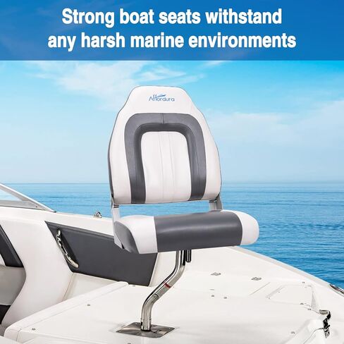 مقعد القارب مع القوارب مع حقيبتين تخزين عالي الظهر قارب قارب قارب قارب طي أسفل مقعد (عبوتين) ، أسود وأحمر in Kuwait