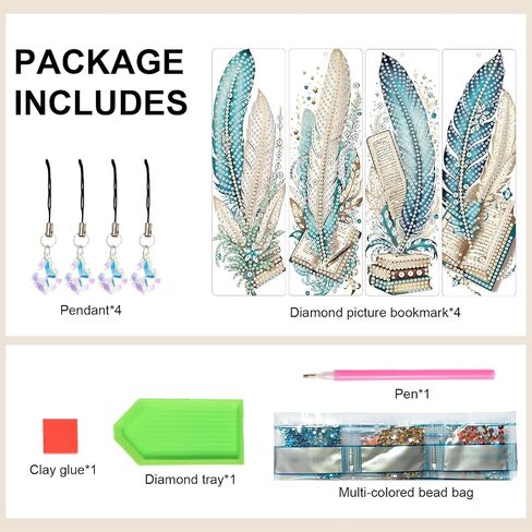 DCIDBEI DIY Diamond Art Kits for Adults Bookmark 20x6cm Bookmarks with Tassel for Women Diamond Painting Book Marker Clips Rose Flowers Paint by Numbers Kit for Adults Book Markers for Reading in Kuwait