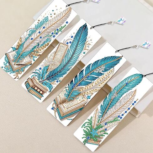 DCIDBEI DIY Diamond Art Kits for Adults Bookmark 20x6cm Bookmarks with Tassel for Women Diamond Painting Book Marker Clips Rose Flowers Paint by Numbers Kit for Adults Book Markers for Reading in Kuwait