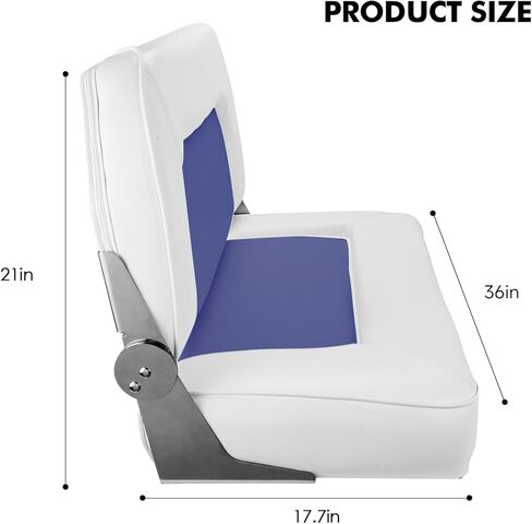 مقعد مزدوج قابل للطي ، مقعد منخفض للماء للخلفية T-Top ، صيد الأسماك ، باس ، قوارب جون (بيضاء وبيج) in Kuwait