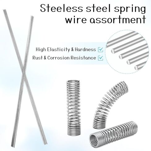 25 PCS 40 سم سلك الزنبرك الفولاذ المقاوم للصدأ ، سلك الصلب الصلب الكامل ، مجموعة تشويش سلك مستقيم (1.0 مم) in Saudi Arabia
