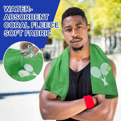3 Pcs Tennis Towel Cotton 30x14 Inch Embroidered Sports Towel Funny Tennis Gift for Women Men Sports Player Fitness Accessories in Kuwait